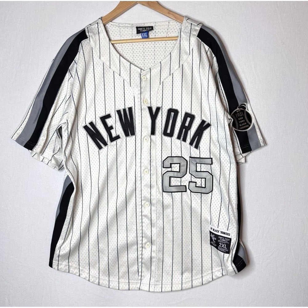 Ebbets Field Flannels New York Black Yankees Mesh Jersey 2XL Negro League Retro